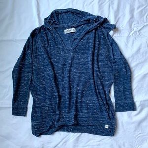 Hollister hooded quarter sleeve top
